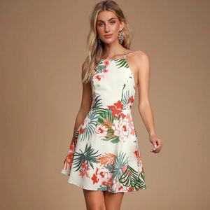 NWT Lulus tropical skater dress